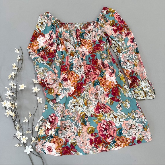 Anthropologie MAEVE Milou romantic off shoulder floral dress, S. - Picture 4 of 9